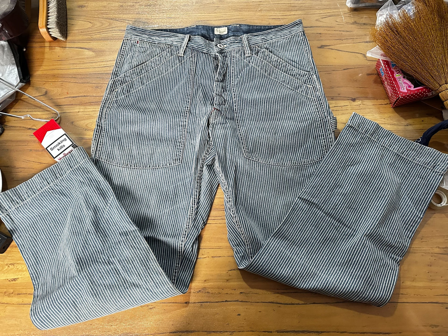 RRL Vintage Blue White Striped Pants