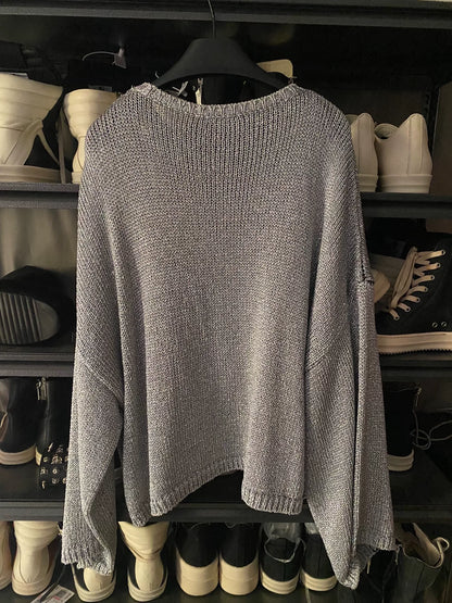 raf simons rs silver glitter sweater