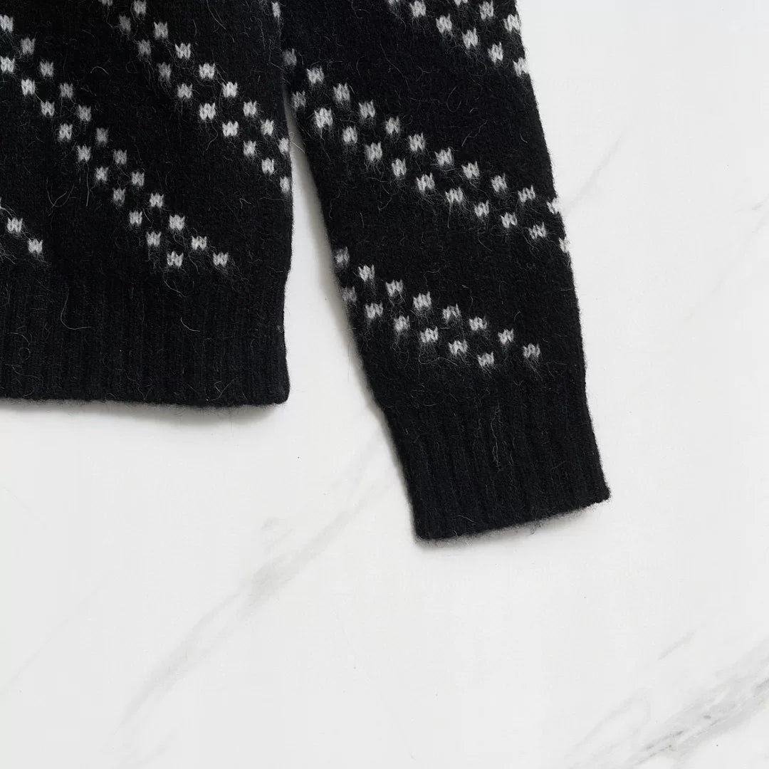 Saint Laurent Men's Zigzag Knit Sweater