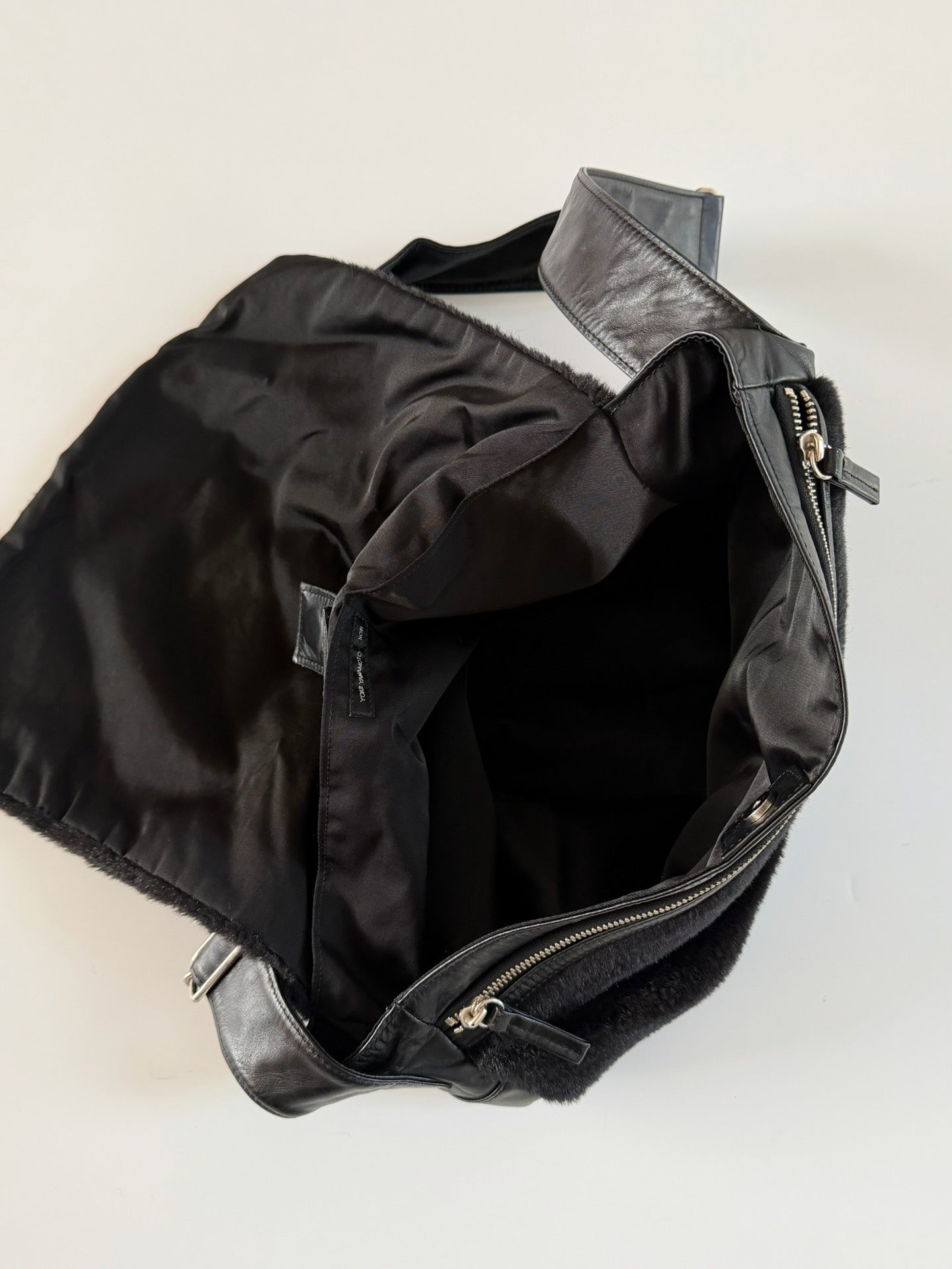 Yohji Yamamoto Noir Leather Fur Crossbody