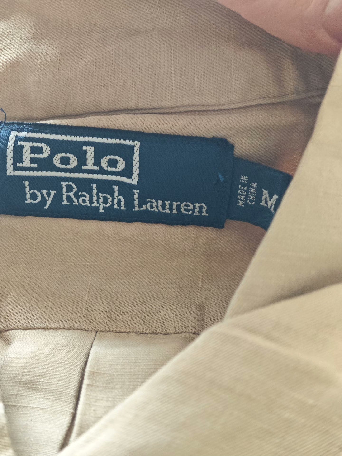 RL Polo Khaki Linen Short Sleeve Shirt