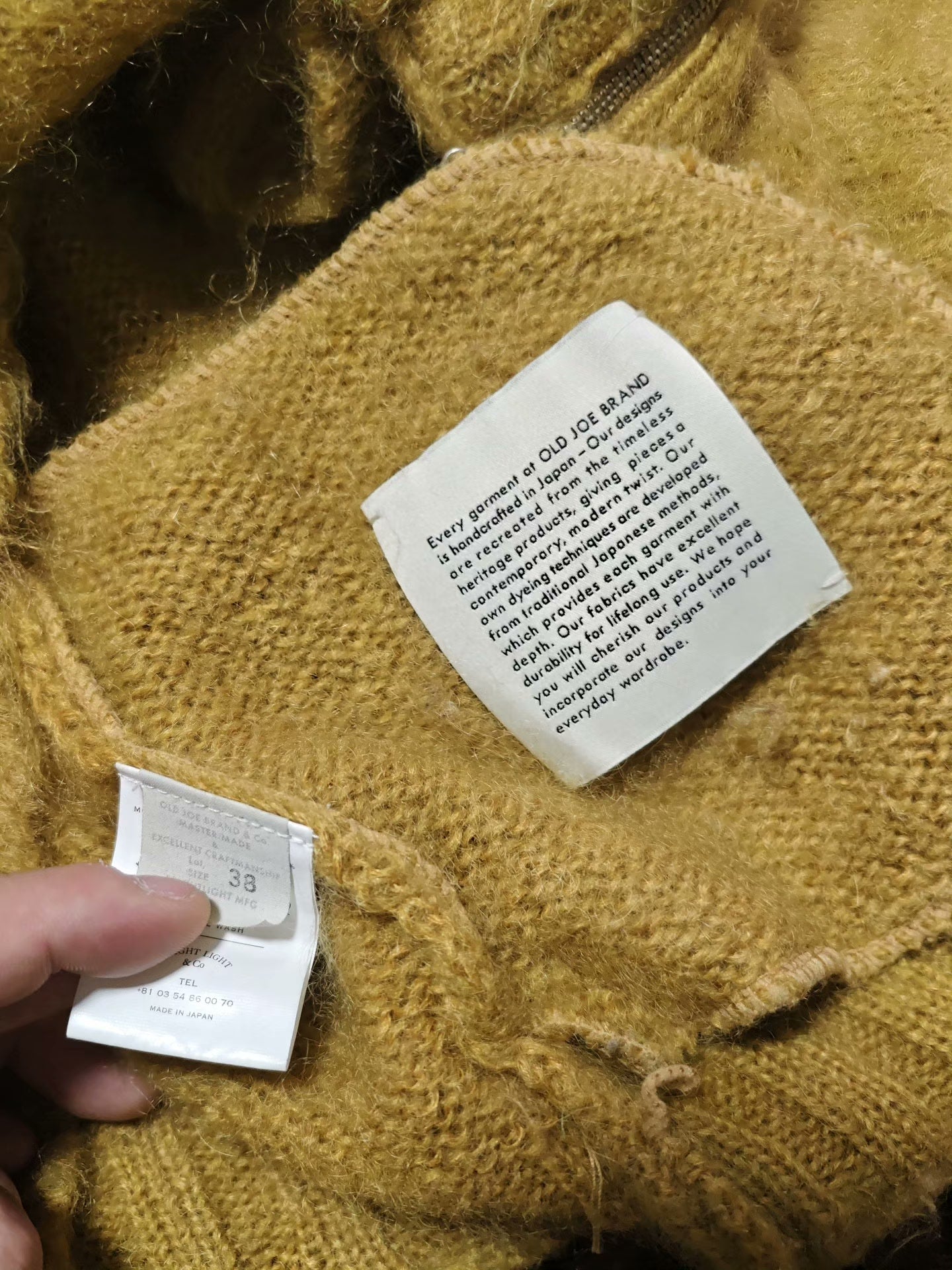 Old Joe Mohair Zip-Up Sweatshirt