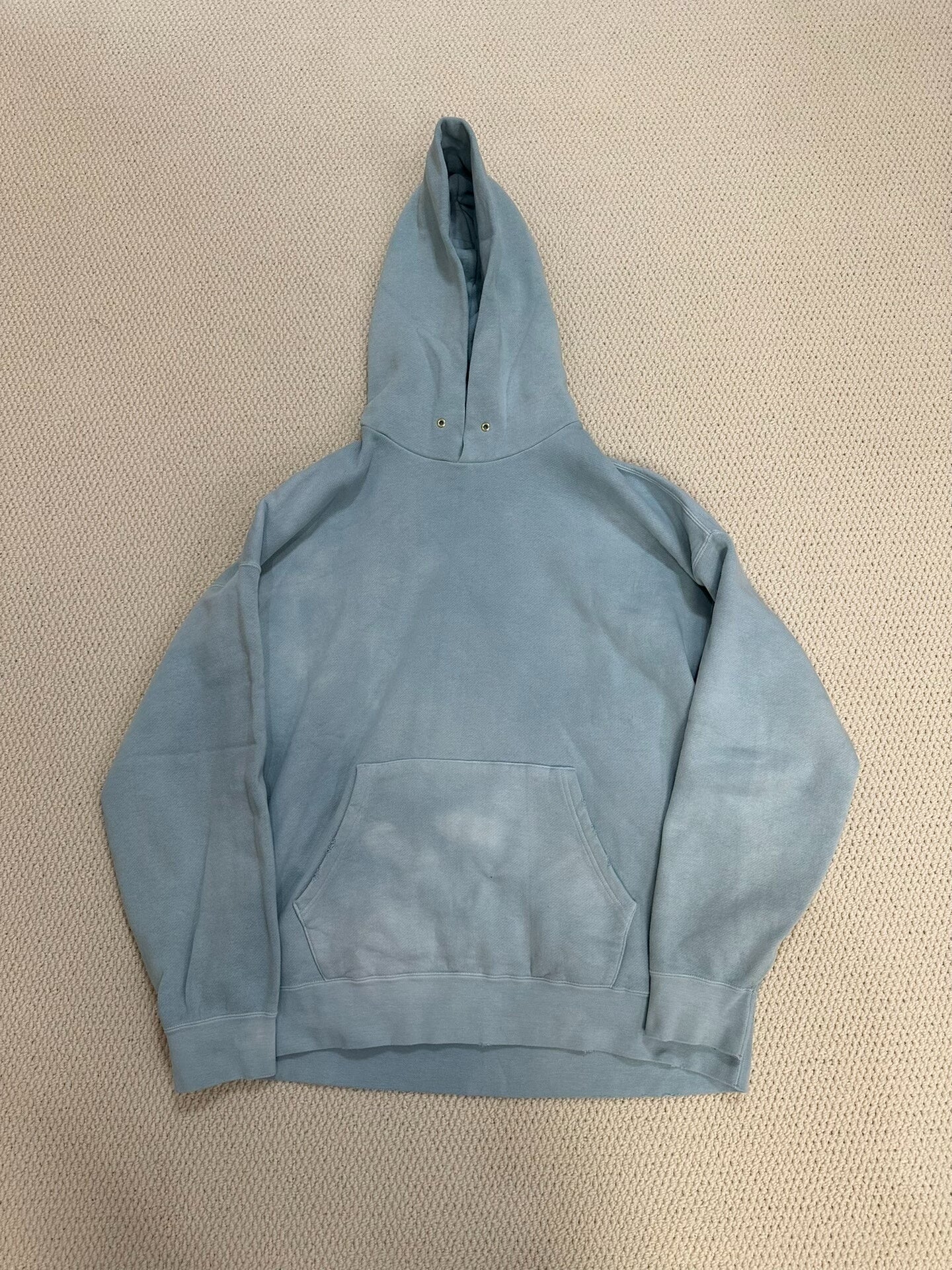 unique blue tie-dye sweatshirt for casual wear