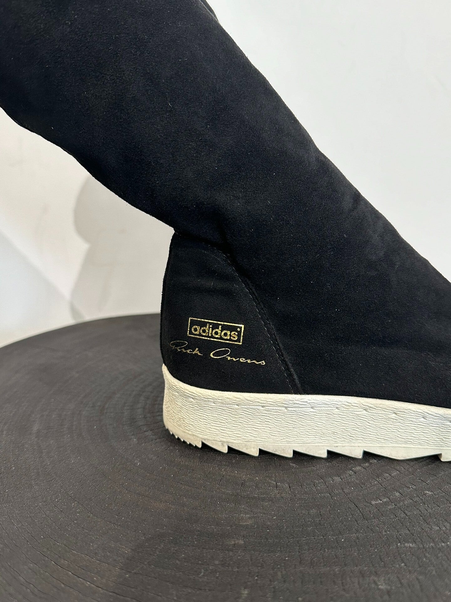 Rick Owens x Adidas Suede High-Top Boots
