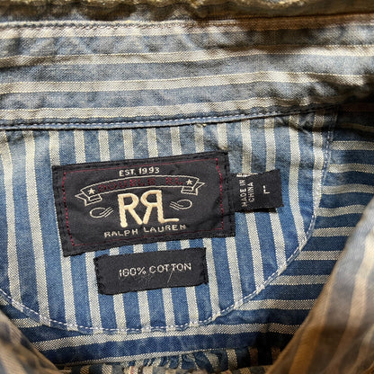 RRL Vintage Distressed Striped Shirt