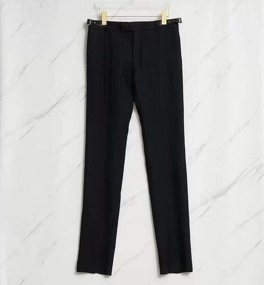 Saint Laurent Men's Black Wool Trousers