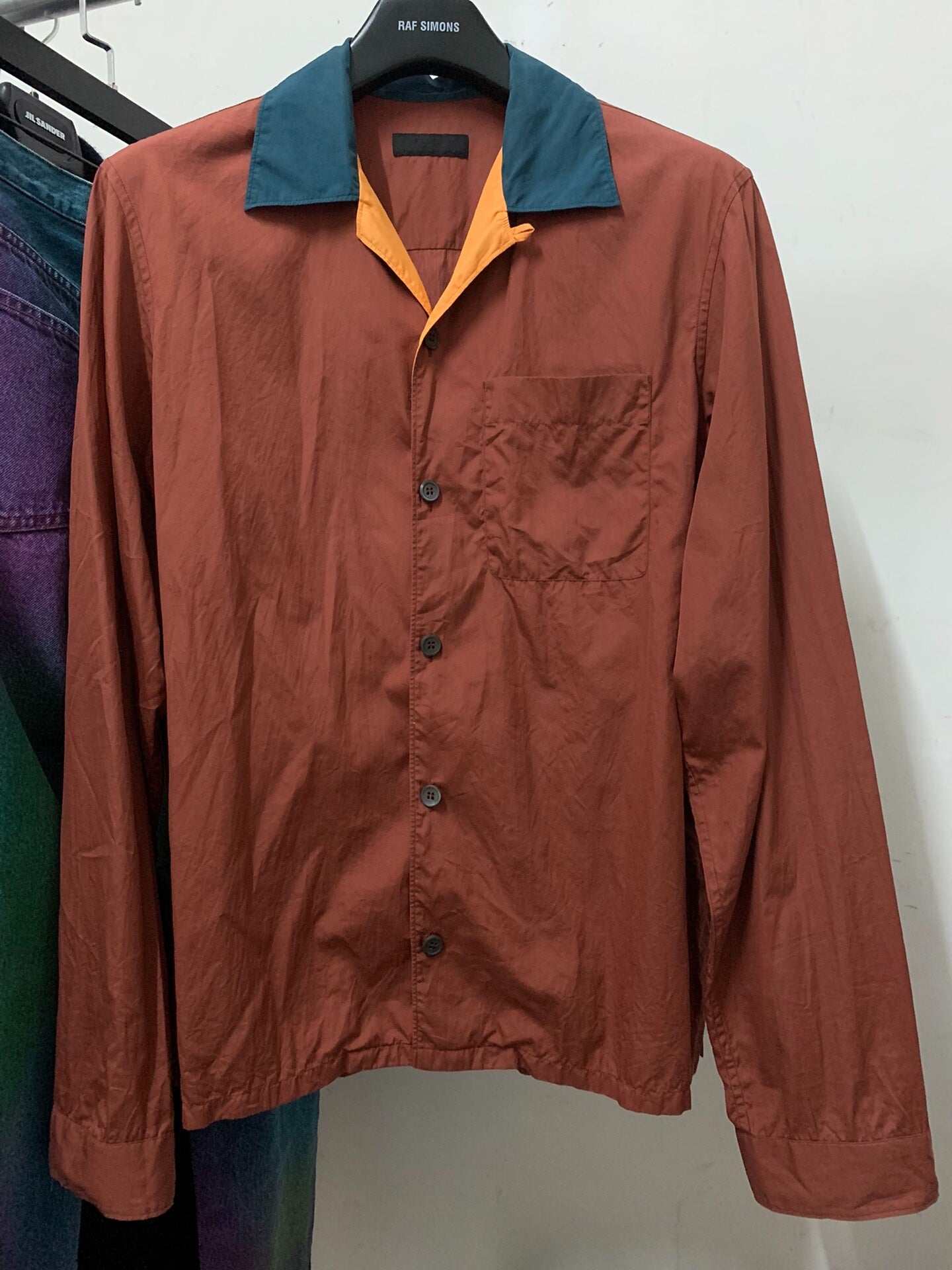 PRADA Colorblock Shirt with Straight Hem