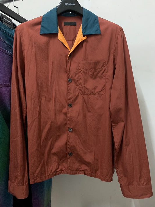 PRADA Colorblock Shirt with Straight Hem