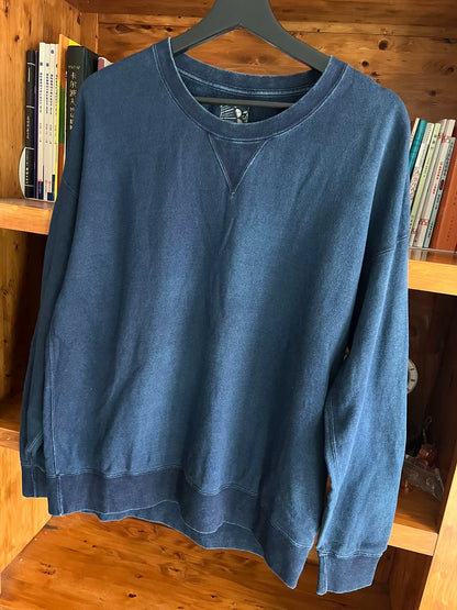 visvim blue dye long sleeve sweatshirt