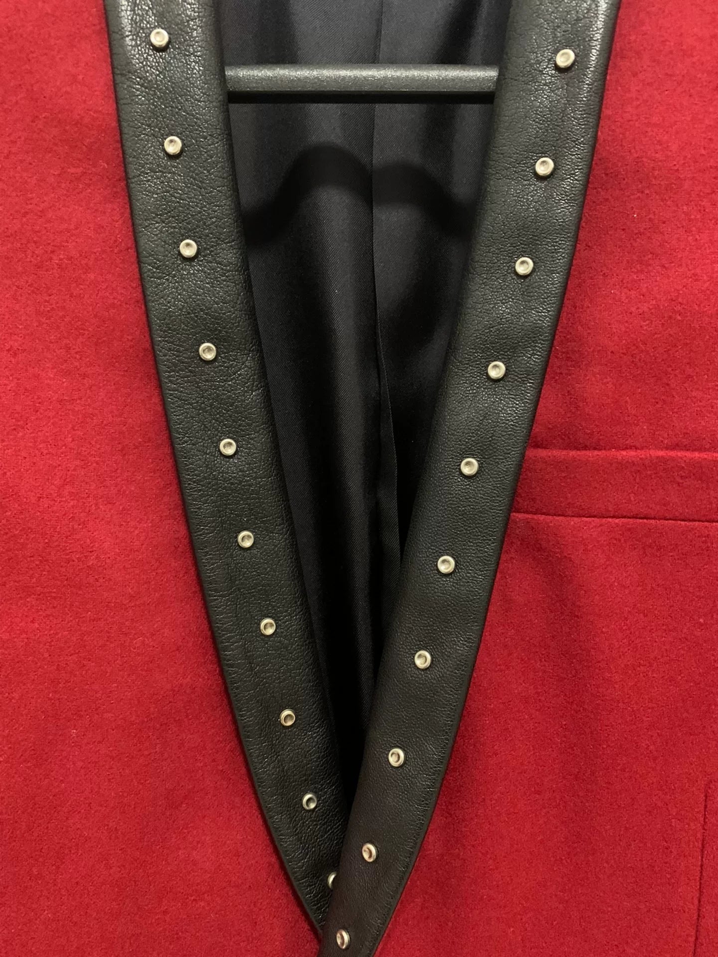 Saint Laurent SLP 13FW Red Studded Blazer