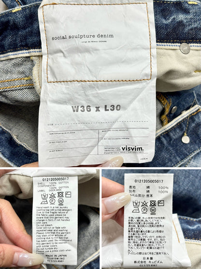 Visvim Social Sculpture Damaged Denim Pants