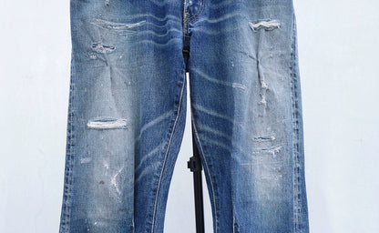 visvim journeyman denim pants with damage