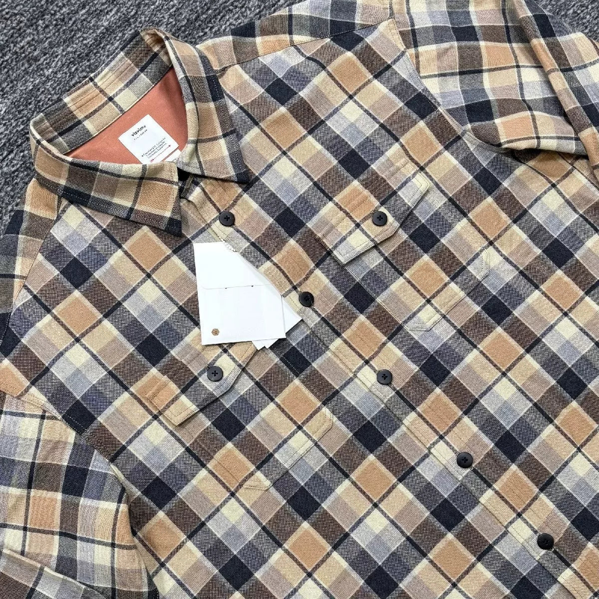 visvim 25SS Lumber Check L/S Beige