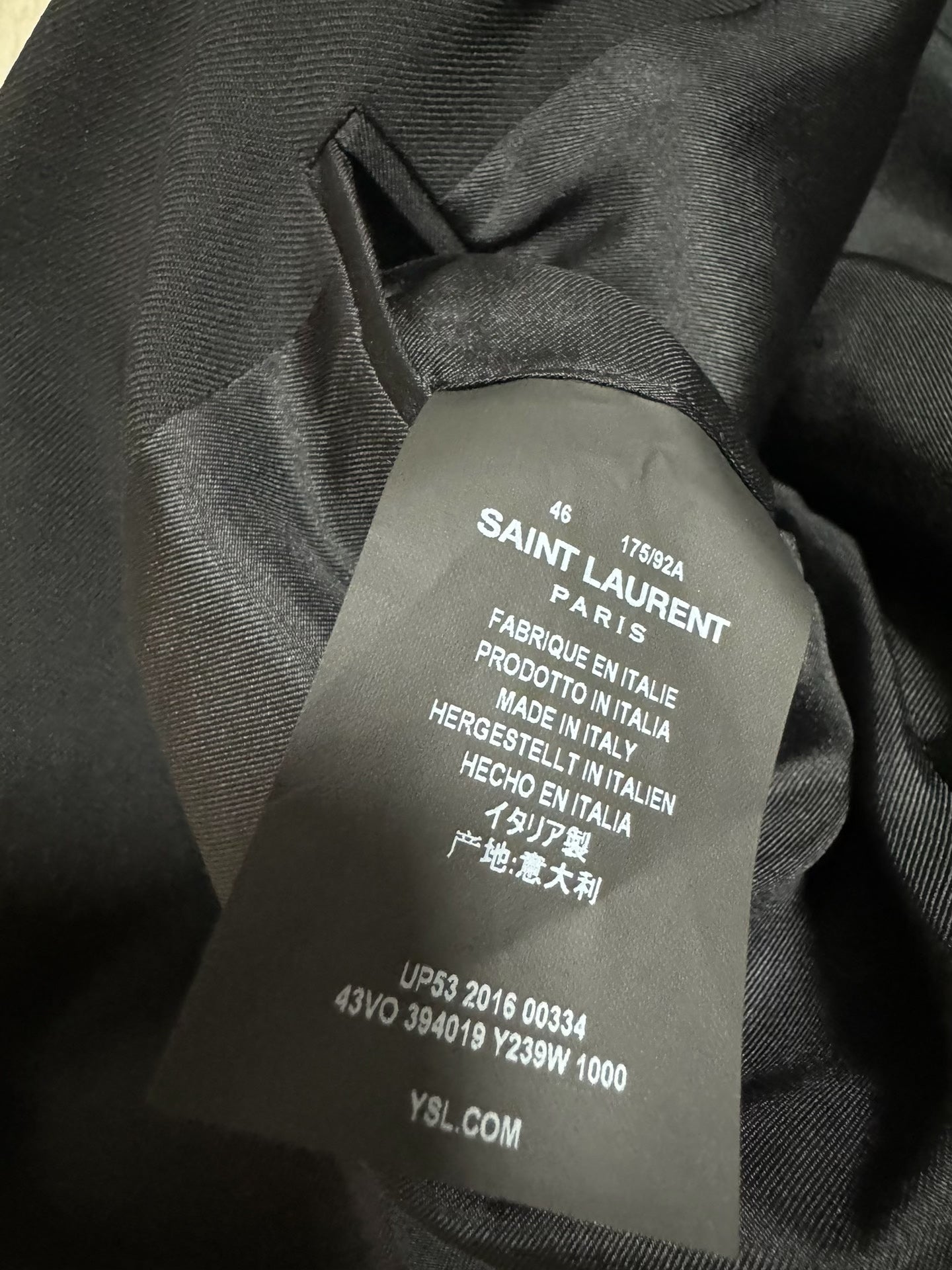 Saint Laurent Limited Runway Diamond Lapel Blazer