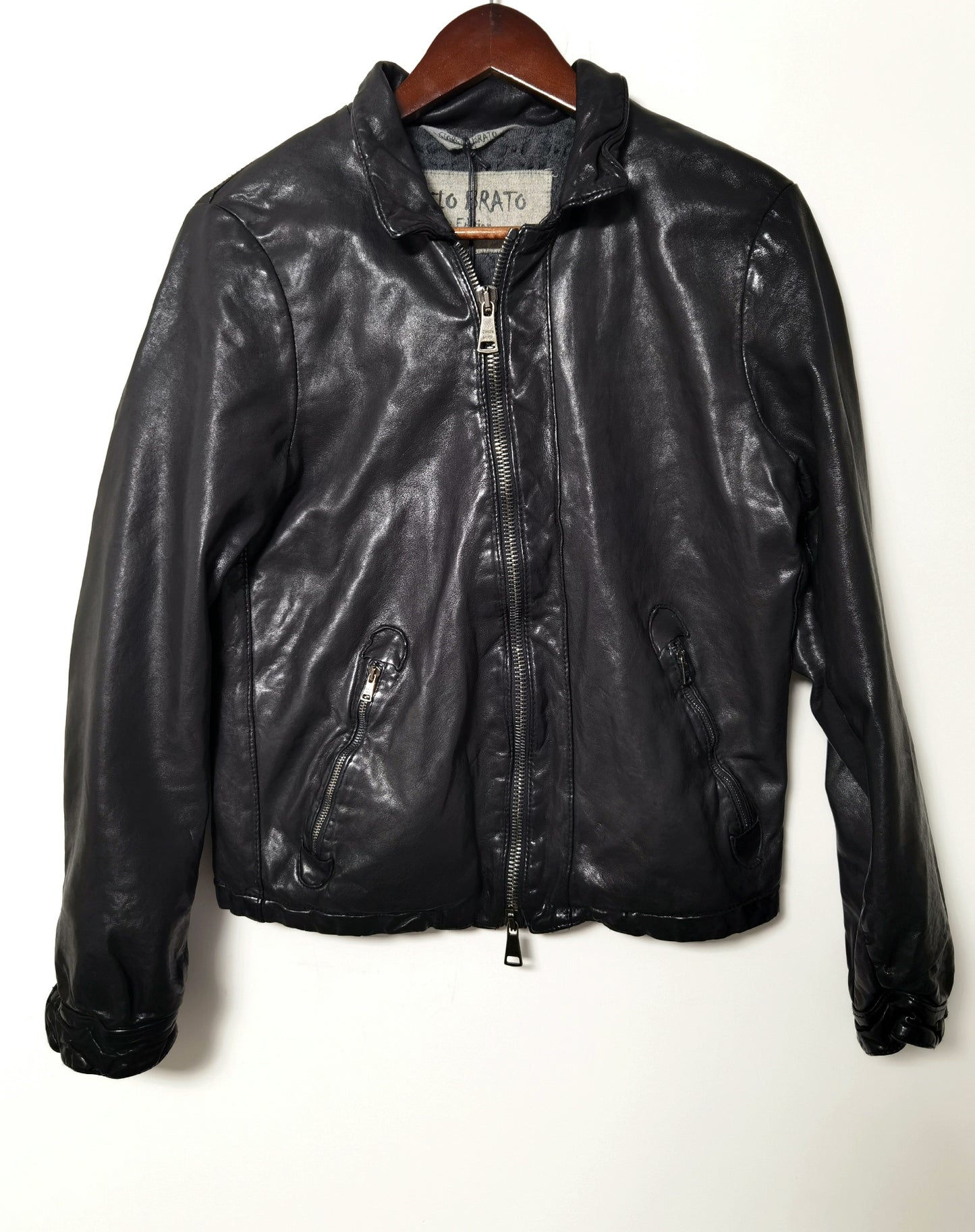 Giorgio Brato Slim Fit Leather Jacket