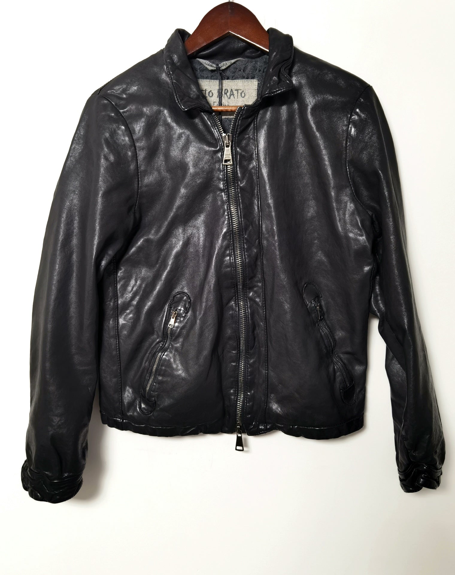 Giorgio Brato Slim Fit Leather Jacket