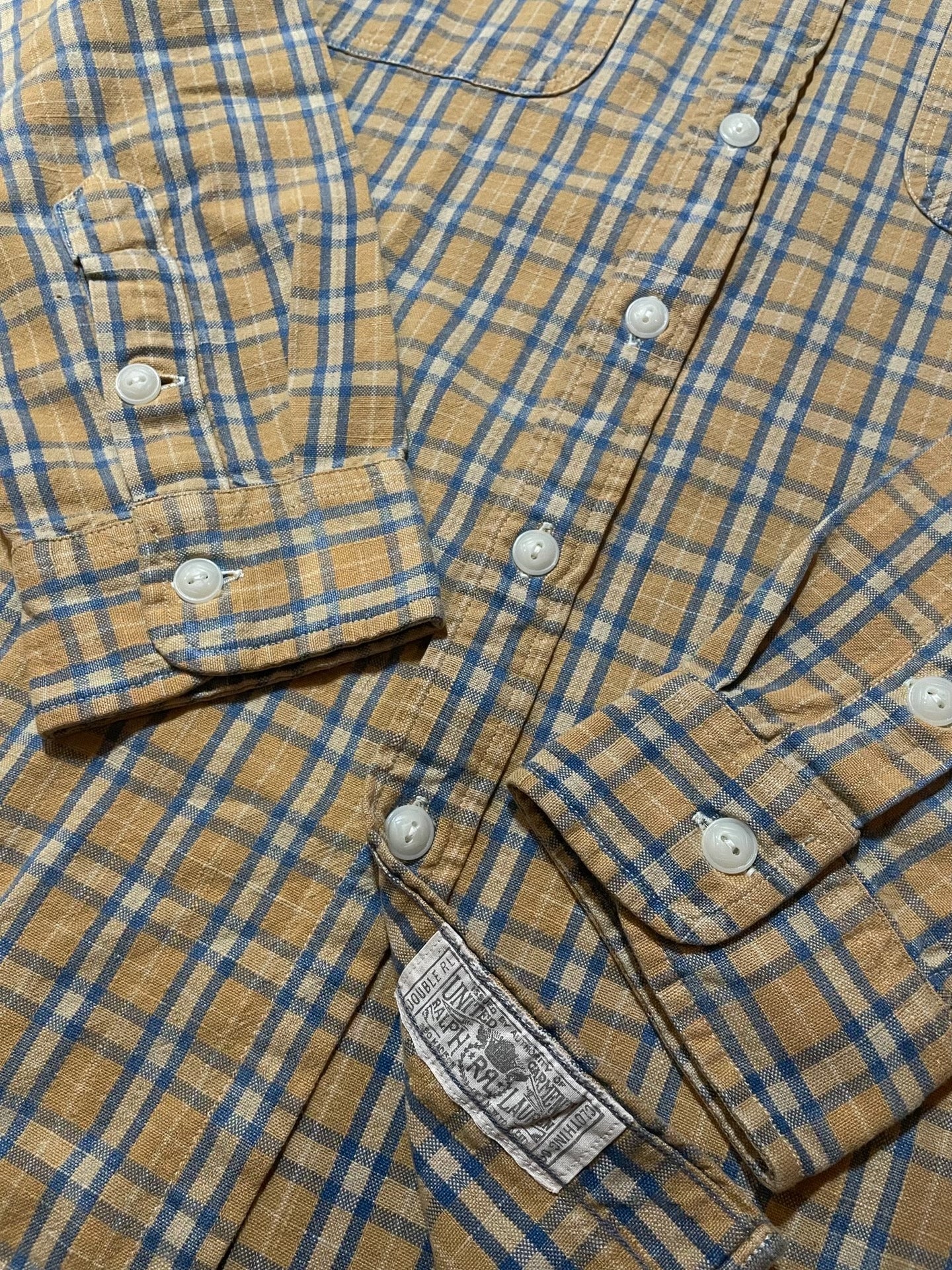 RRL Plaid Work Shirt L Size