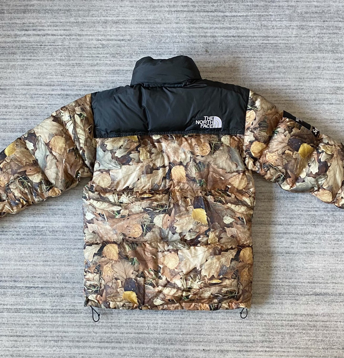 supreme x north face camouflage down jacket