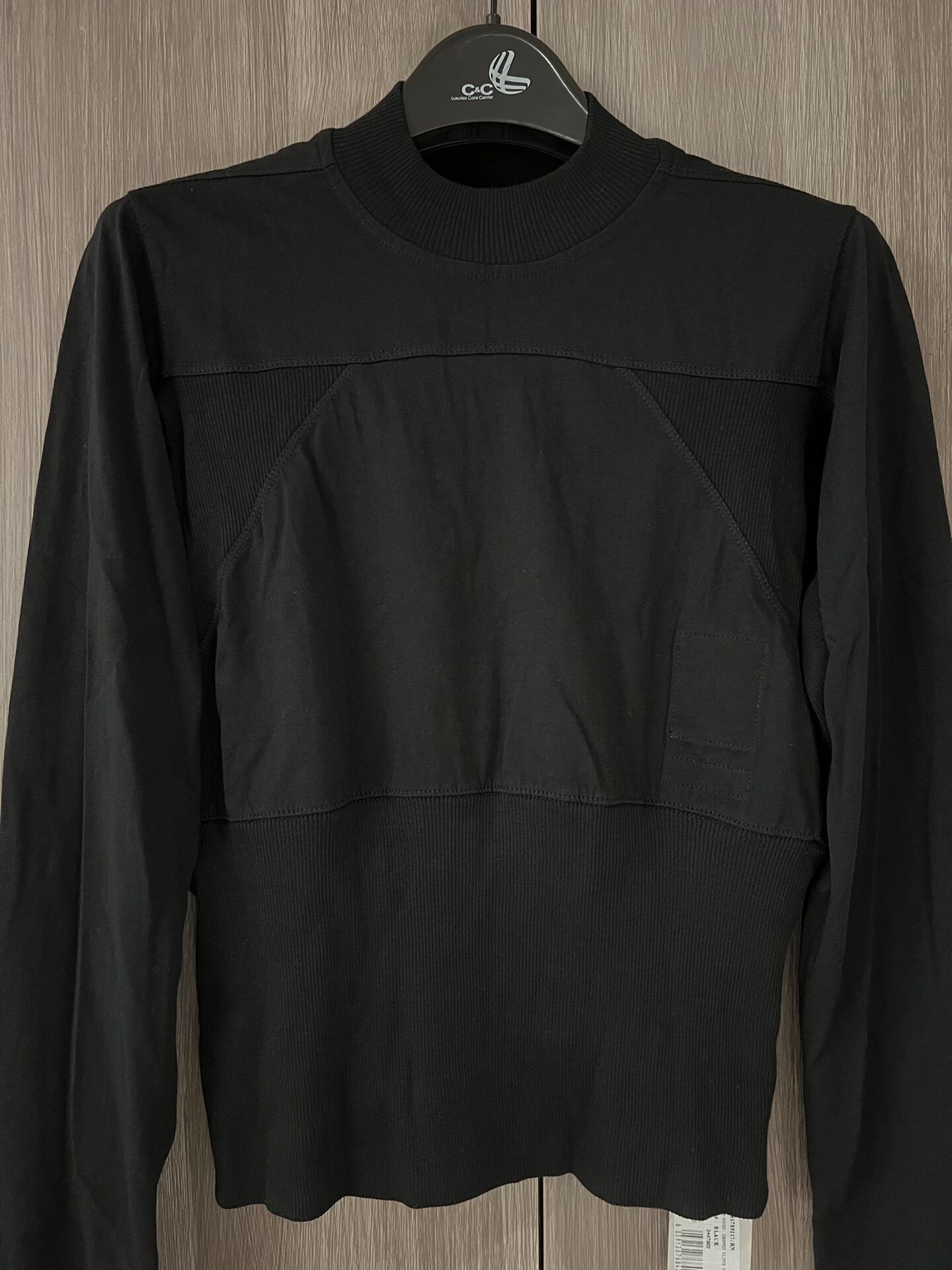 Rick Owens Long Sleeve Black T-shirt
