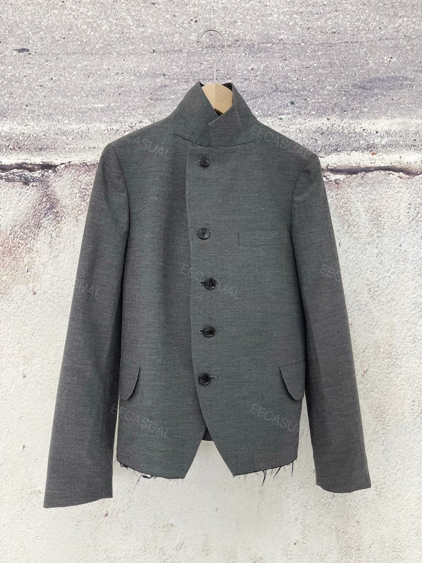 CDG Gray Asymmetrical Blazer