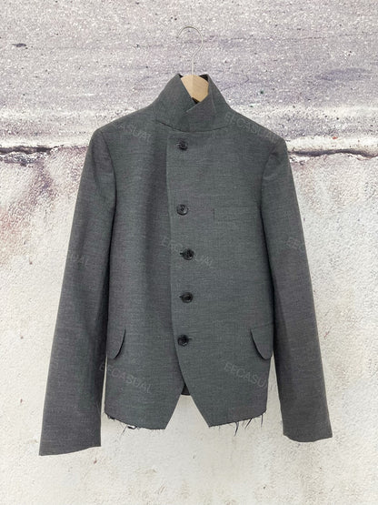 CDG Gray Asymmetrical Blazer