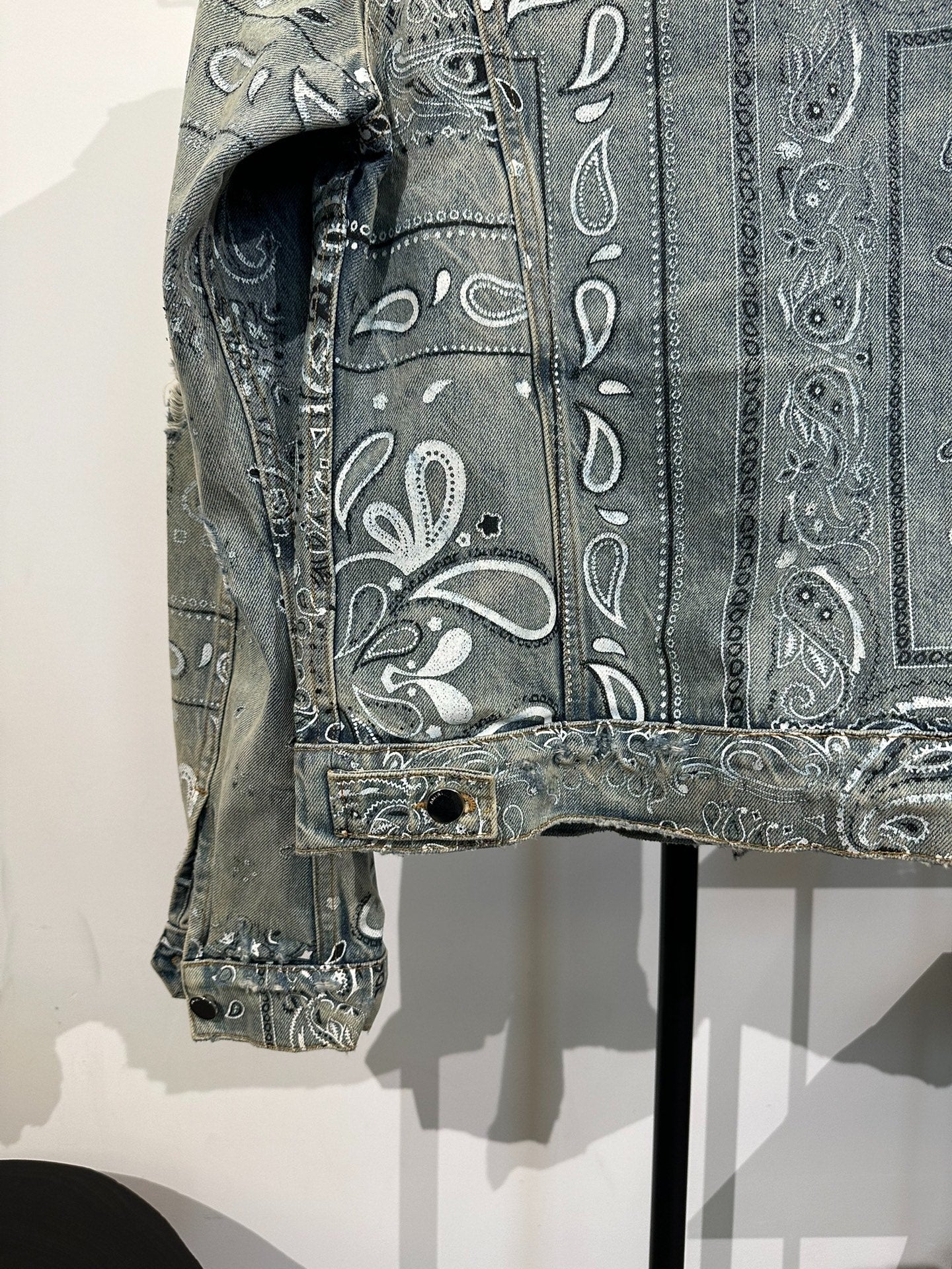 Amiri Washed Distressed Denim Jacket