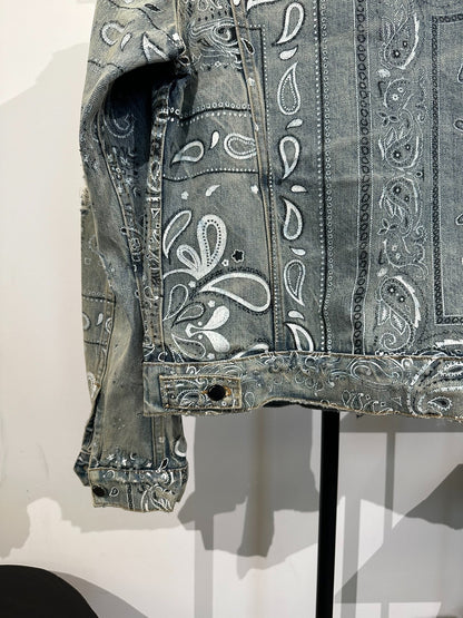 Amiri Washed Distressed Denim Jacket