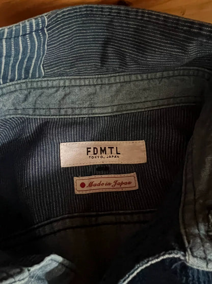 fdmtl patchwork denim shirt for men