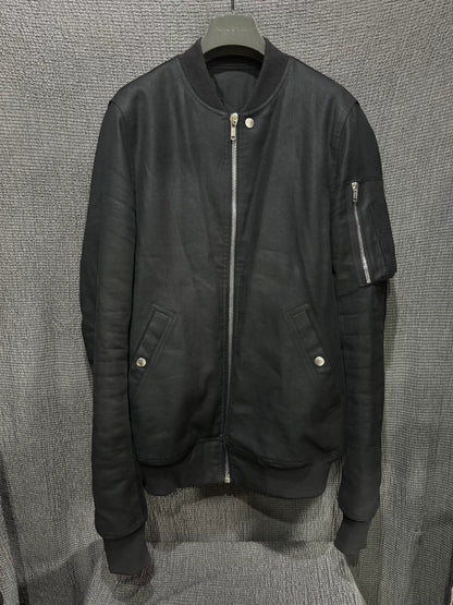 Rick Owens Wool Linen Blend MA-1 Jacket