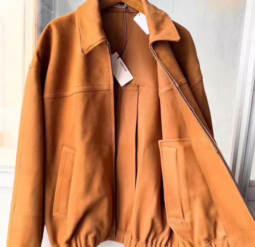 AURALEE 25SS Lamb Suede Zip Blouson