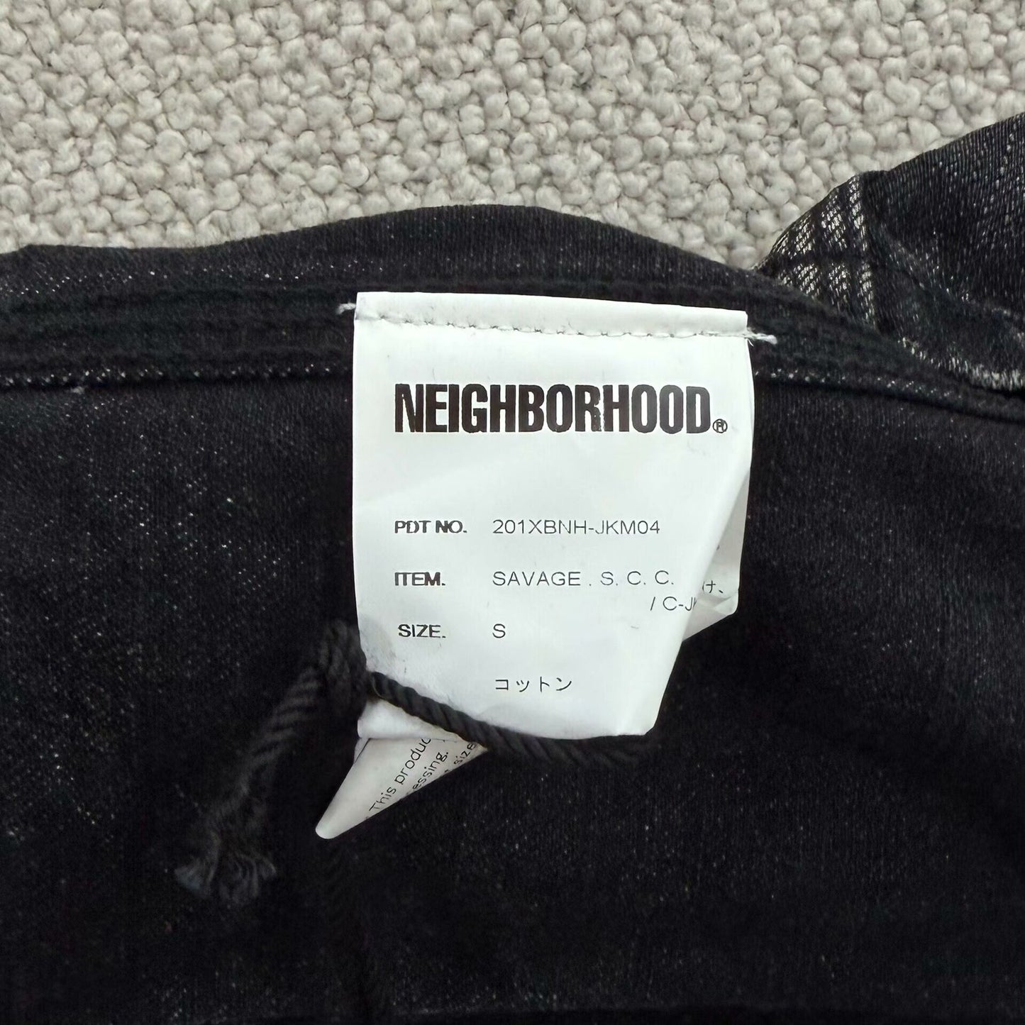 neighborhood scc coverall black denim jacket