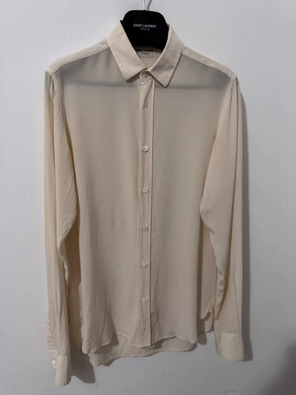 Saint Laurent Beige Silk Classic Shirt