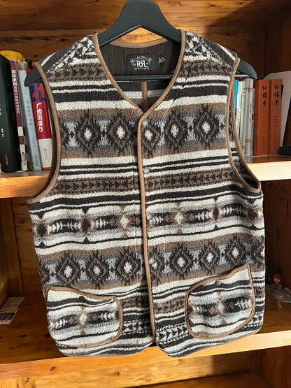 wool navajo vest by double rl