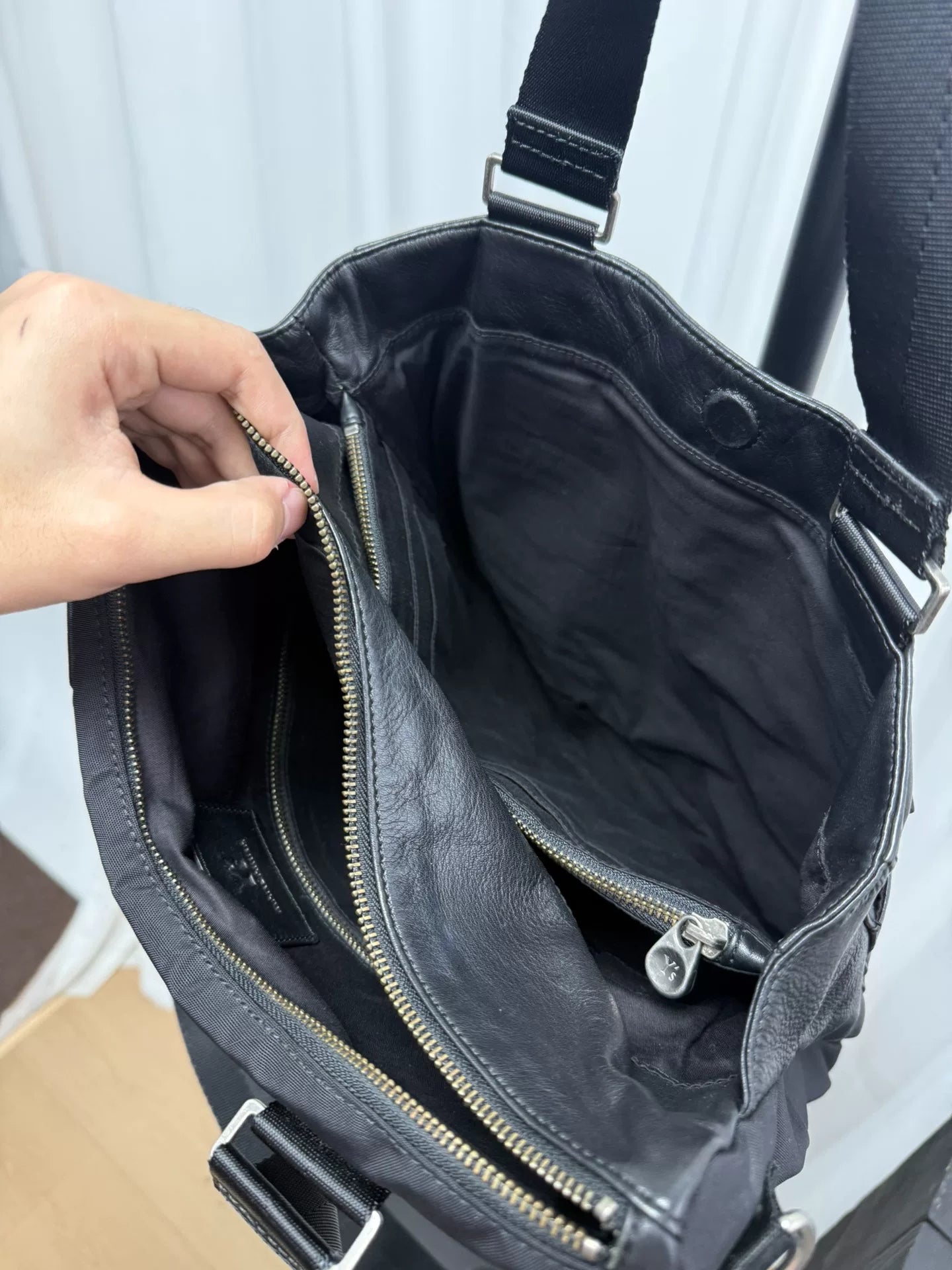 yohji yamamoto leather tote bag collaboration