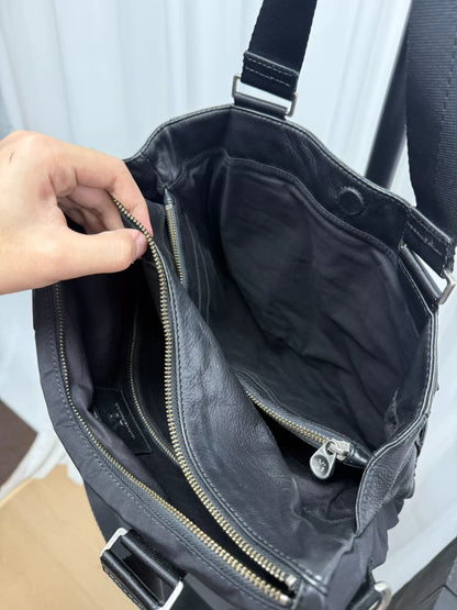 yohji yamamoto leather tote bag collaboration