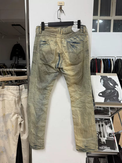 raf simons water-washed denim pants size M