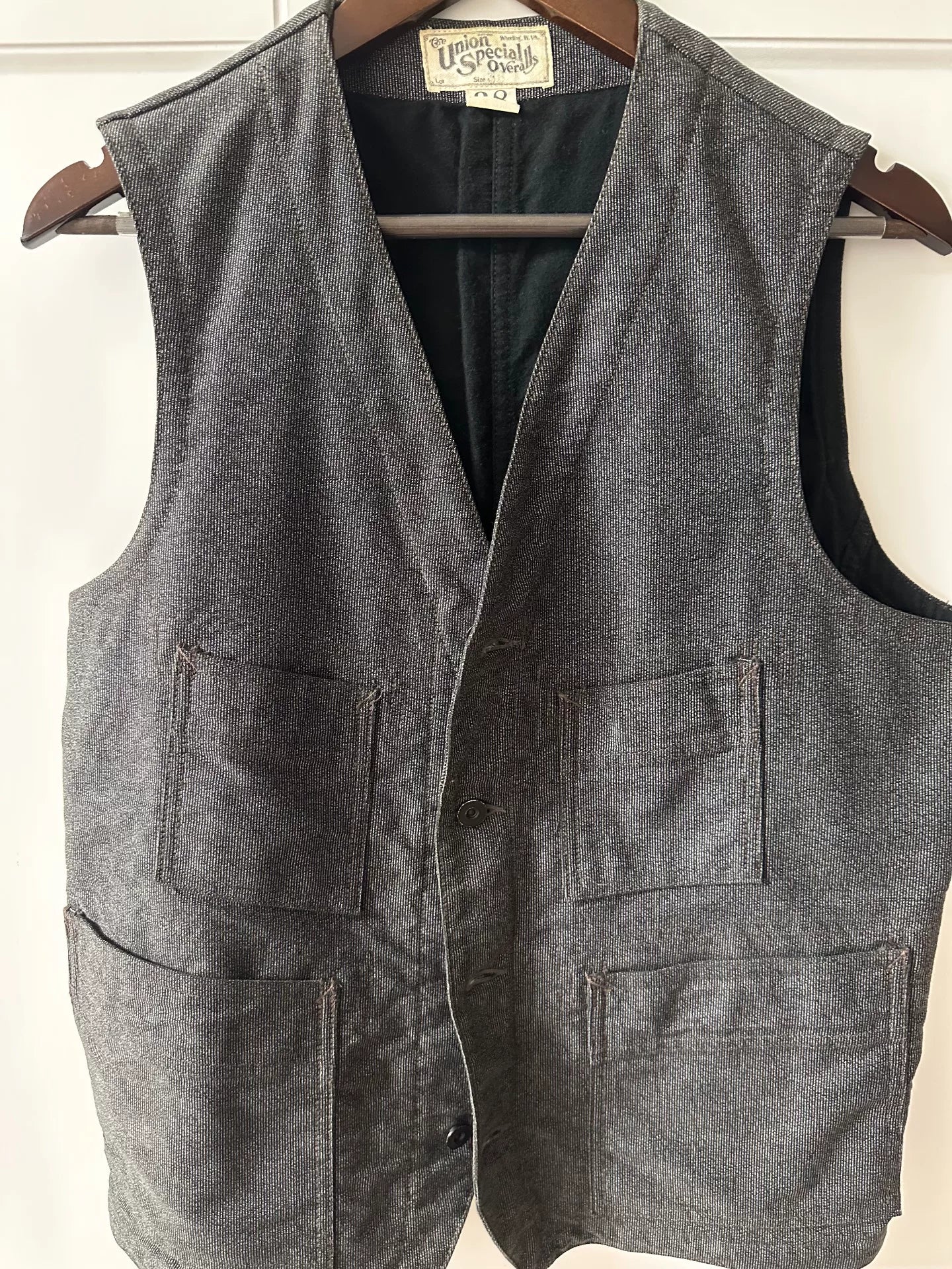 Freewheelers Pepper Salt Vest Size 38