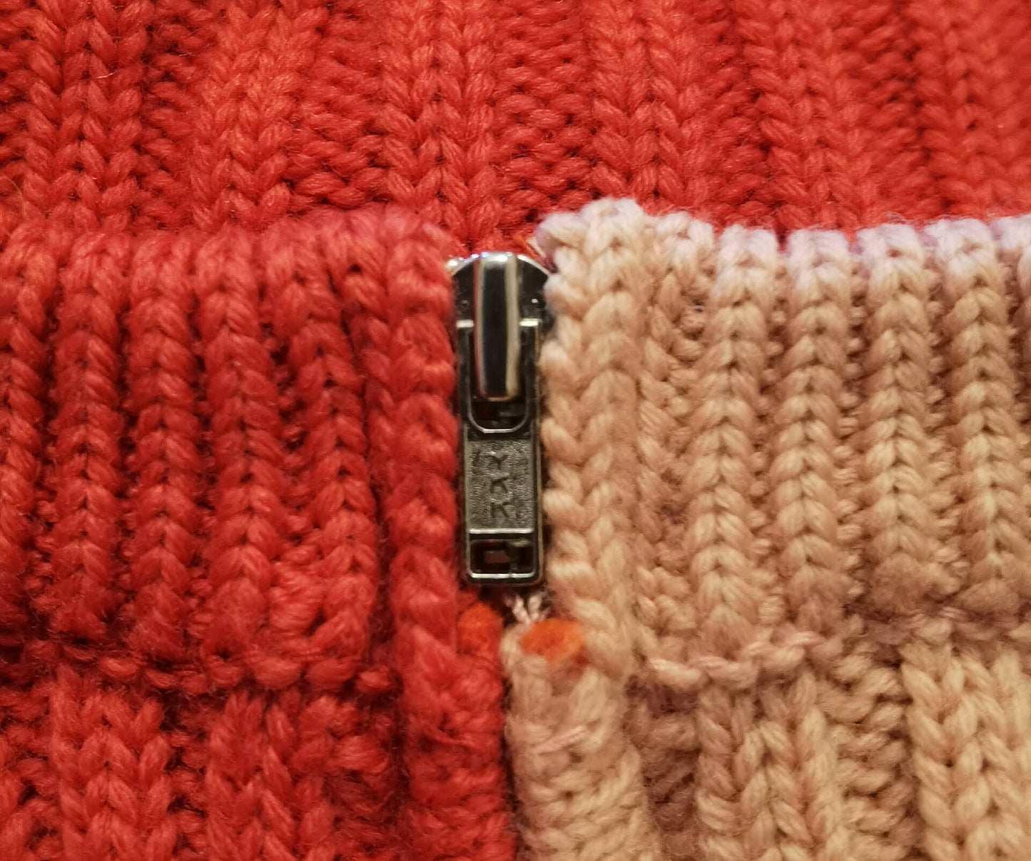 undercover zip knitted cardigan sweater