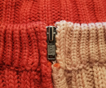 undercover zip knitted cardigan sweater