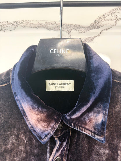 saint laurent gradient velvet shirt