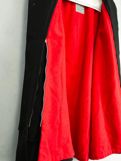 detachable black coat by yohji yamamoto