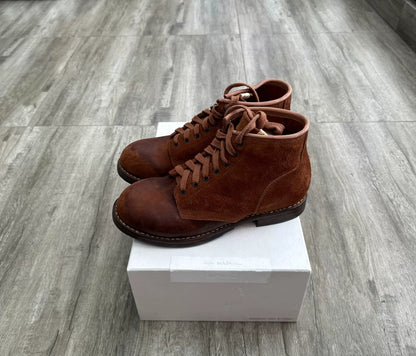 visvim brigadier boots with leather detailing