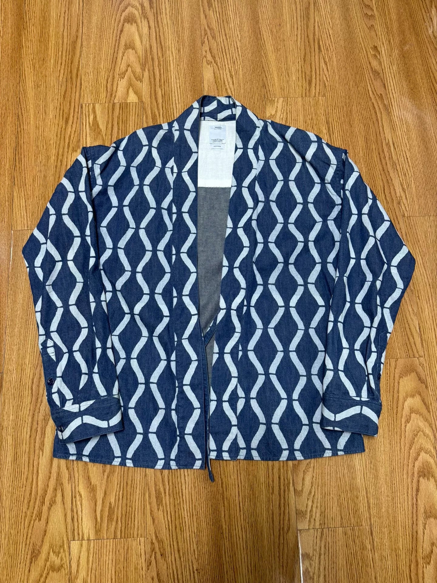 visvim bamboo texture lhamo shirt indigo