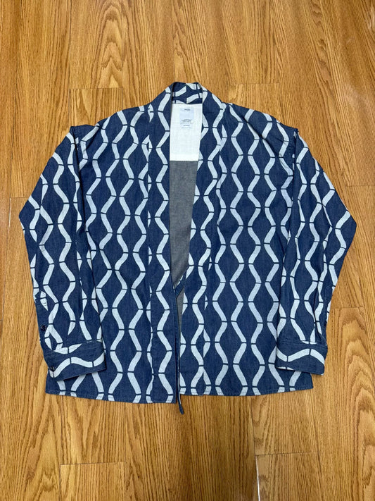visvim bamboo texture lhamo shirt indigo