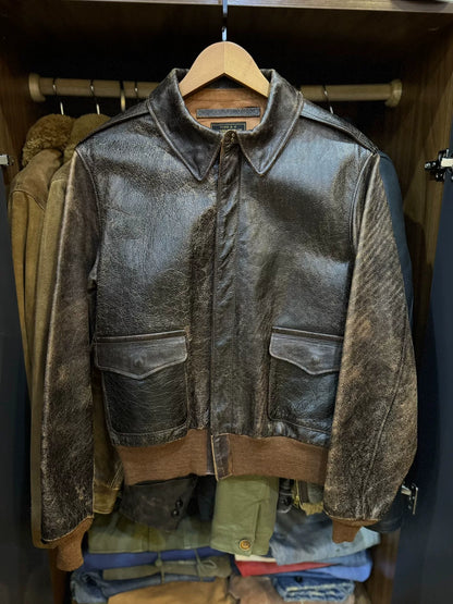 real mccoy rrl vintage leather jacket
