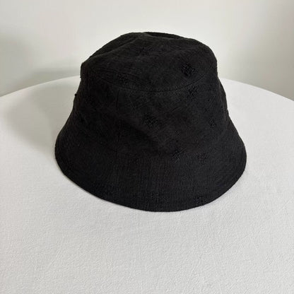ziggy chen black linen fisherman hat
