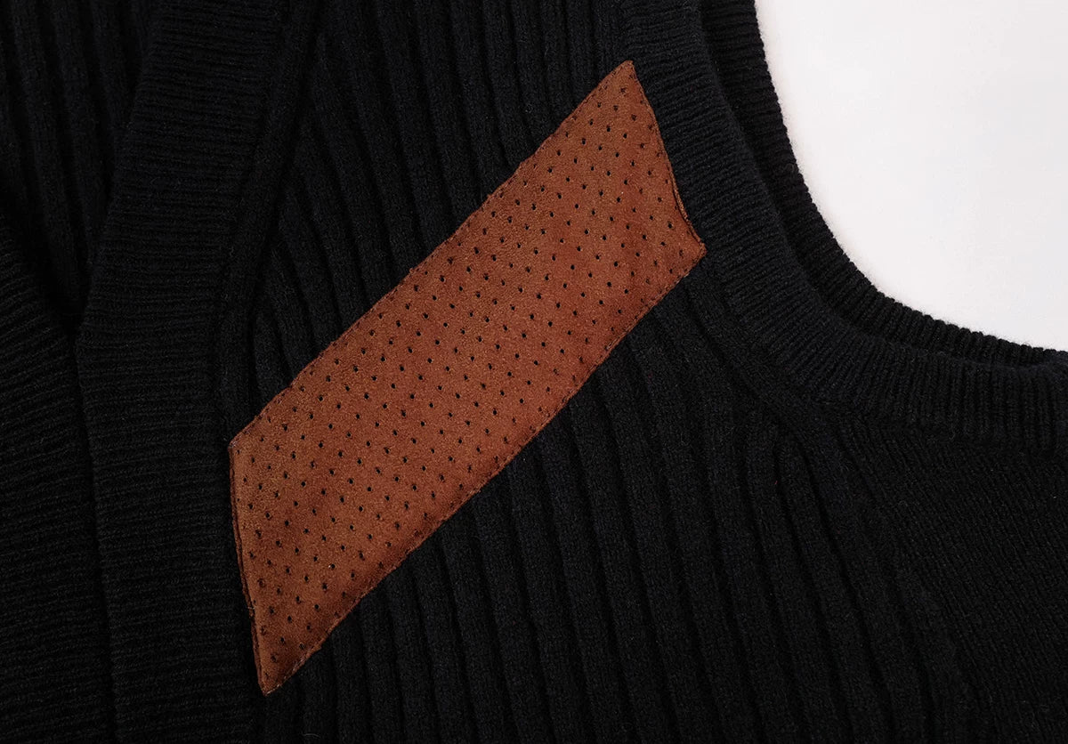 kiko kostadinov wool vest with patterns