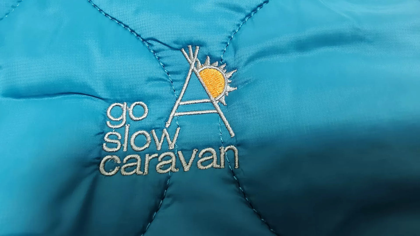 go slow caravan colorblock quilted jacket