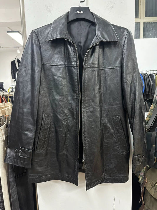 Yohji Yamamoto Black Leather Jacket