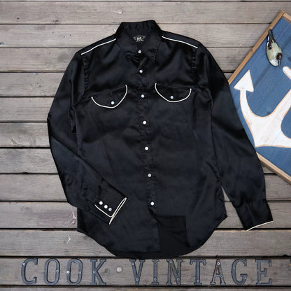 RRL Bull Head Embroidery Silk Western Shirt
